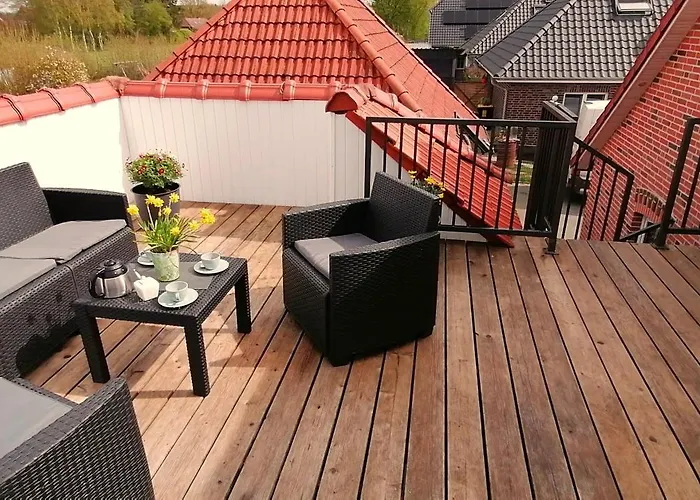Apartmán Luetje Moew - Dachterrasse Und Ruhige Lage Leezdorf